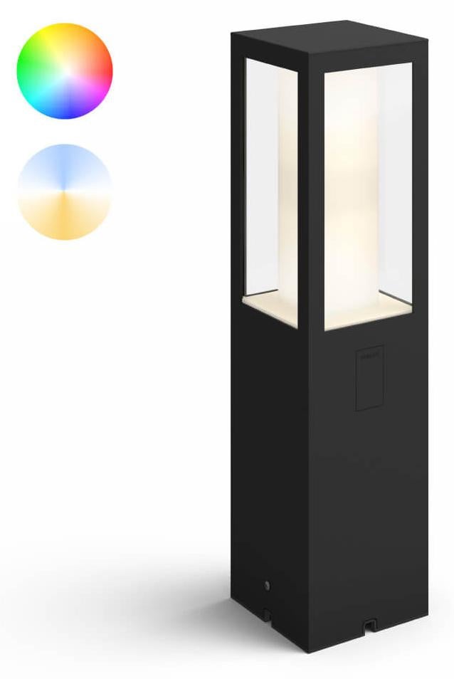Philips Hue Impress slimme vloerlamp met RGBW LED, zwart, aluminium en glas