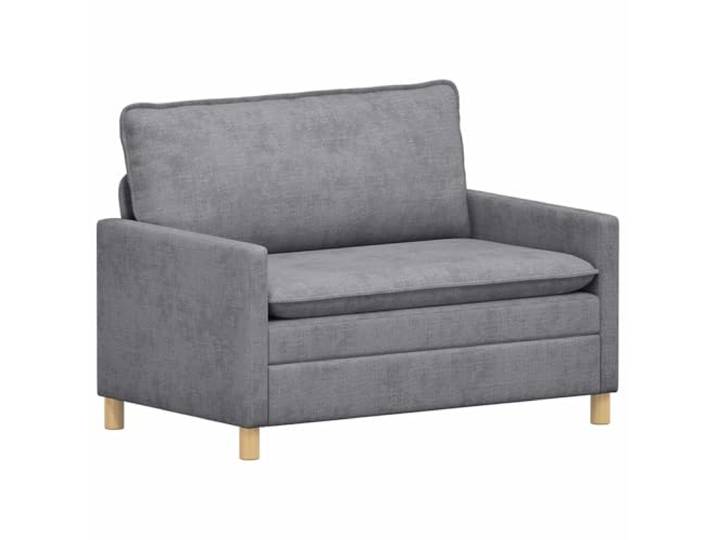 PUGYNBK Sofa, Hellgrau, 126 cm, Polyester Sperrholz und Metall, Schaumstoff- und Faserkissen, verstellbare Armlehnen, abnehmbare Bezüge, gepolsterte Rückenlehne