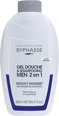Byphasse Groovy Paradise Shower Gel Men 2 in 1 600 ml