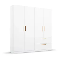 Rauch Drehtürenschrank "Skandi" 4-türig mit zwei Schubladen - 226x54x210cm - braun -