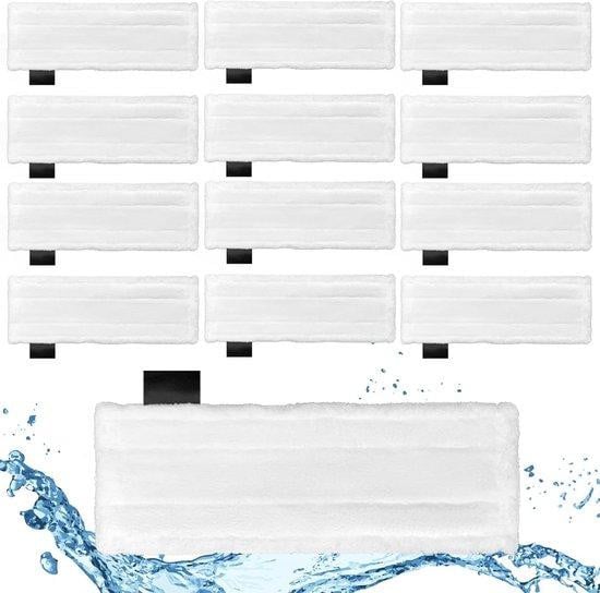 12 witte microvezeldoeken voor stofzuigerfilters