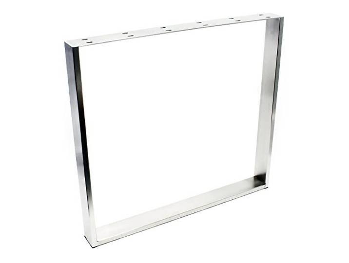 Wiltec Tischgestell aus Edelstahl 80x8x73cm Tischbein für drinnen und draußen Tischuntergestell Tischkufe Kufengestell