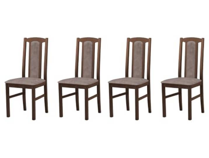 LeafDesign Esszimmerstühle 4er Set, Massivholz, Gepolstert, Nussbaum Küchenstühle, Esstischstühle und Essstühle für Wohnzimmer, Restaurant, Café, Hotel und Gastronomie – hoher Sitzkomfort