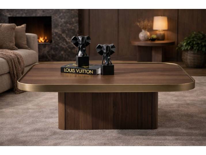 JVmoebel Couchtisch Brauner Robuster Couchtisch Exklusive Wohnzimmer Sofatisch Tische, Made in Europa