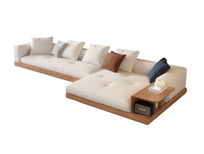 JVmoebel Ecksofa Beige Ecksofa Textil Modern Design Komfort & Eleganz Wohnzimmer, 1 Teile