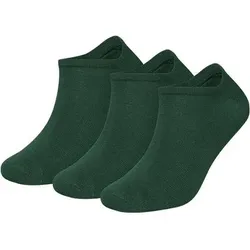 DILLY SOCKS 3er-Pack Sneakersocken One Color Shorties, Größe 36-40 in Grün Grün