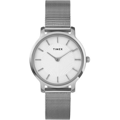 Quarzuhr TIMEX "TRANSCEND", silber (silberfarben, silberfarben, silberfarben), Armbanduhren, Damen, silberfarben, Quarzuhr, Armbanduhr, Damenuhr,Edelstahlarmband,analog