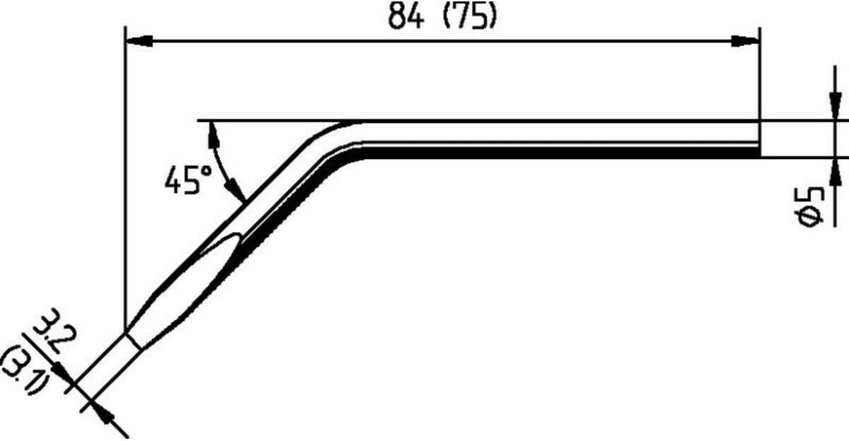 Ersa Lötspitze Serie 052 abgew.B.3,1mm 0052 JD/SB (0052JD/SB)