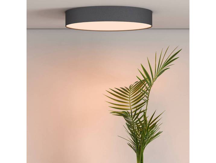 Calex Smart Home Deckenlampe Fabric, dimmbar, schwarz, für Wohn- / Esszimmer, Kunststoff, Modern, Smart Home Deckenlampe