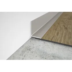 minileiste SL16X2 Sockelprofil Titan für Klebevinyl 2000x3x16 mm