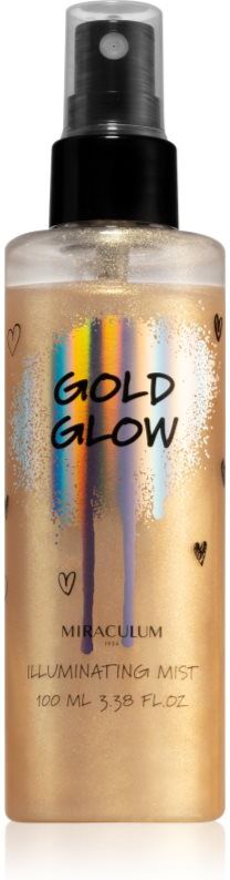 Miraculum Girls Collection Gold Glow brume illuminatrice visage et corps à paillettes 100 ml