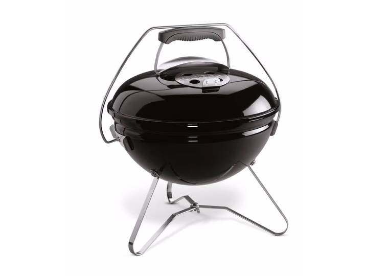 Weber Smokey Joe Premium Black Kugelgrill – Weber Holzkohlegrill/Kohlegrill