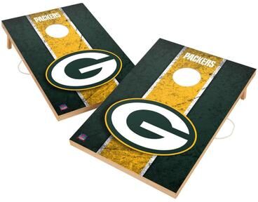 Skip's Garage Vintage Green Bay Packers NFL 2x4 Tailgate Cornhole Boards