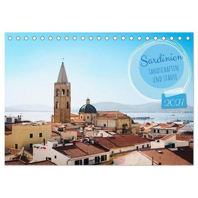Sardinien. Schöne Landschaften und bunte Städte. (Tischkalender 2027 DIN A5 quer), CALVENDO Monatskalender
