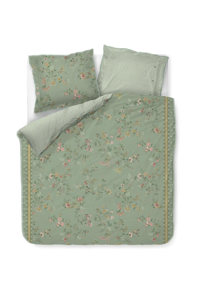 Pip Studio Kili Flower Groen dekbedovertrek voor volwassenen