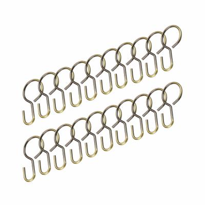 Seilklammern LIEDECO Gr. 1, grau (messingfarben), L:4,5cm Ø:1,85cm, Metall, Gardinenbefestigungen, Seilhaken, für Seilspanngarnitur