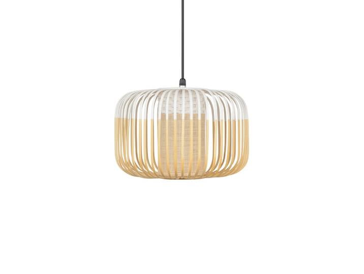 Suspension Bamboo Outdoor S, blanche, IP44, E27 - Forestier - Terrasse - Design - Bambou - À ampoule unique