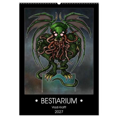 Bestiarium Vladi Krafft (Wandkalender 2027 DIN A2 hoch), CALVENDO Monatskalender