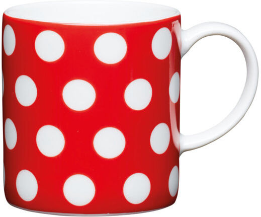 KitchenCraft 80ml Porcelain Red Polka Dot Espresso Cups Red;White 12
