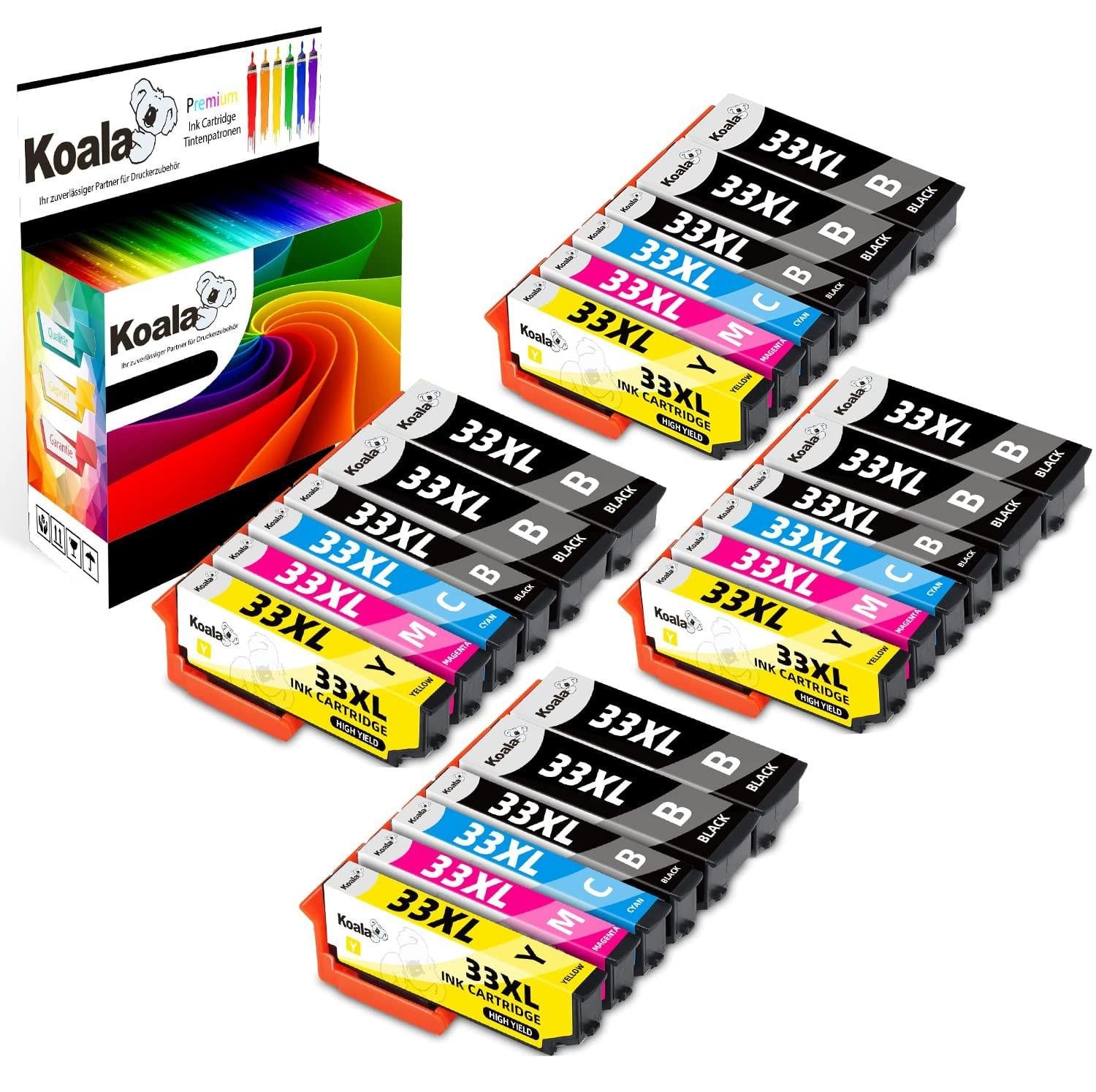 Set van 24 inktpatronen compatibel met Epson 33 XL