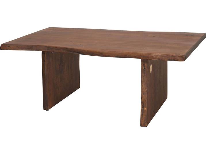 MASSIVMOEBEL24 Table basse 120x70 Acacia laqué Brun PURE ACACIA #005
