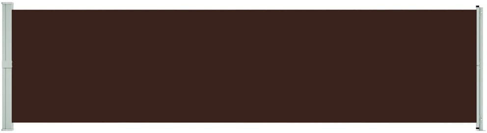 Dakota Fields 600cm W x 8cm D Fabric Cover Retractable Side Awning Brown 160cm H x 600cm W