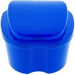 Prothesenbox Zahnspangenbox Gebissdose Retainer Dose Zahnklammerbehälter Blau