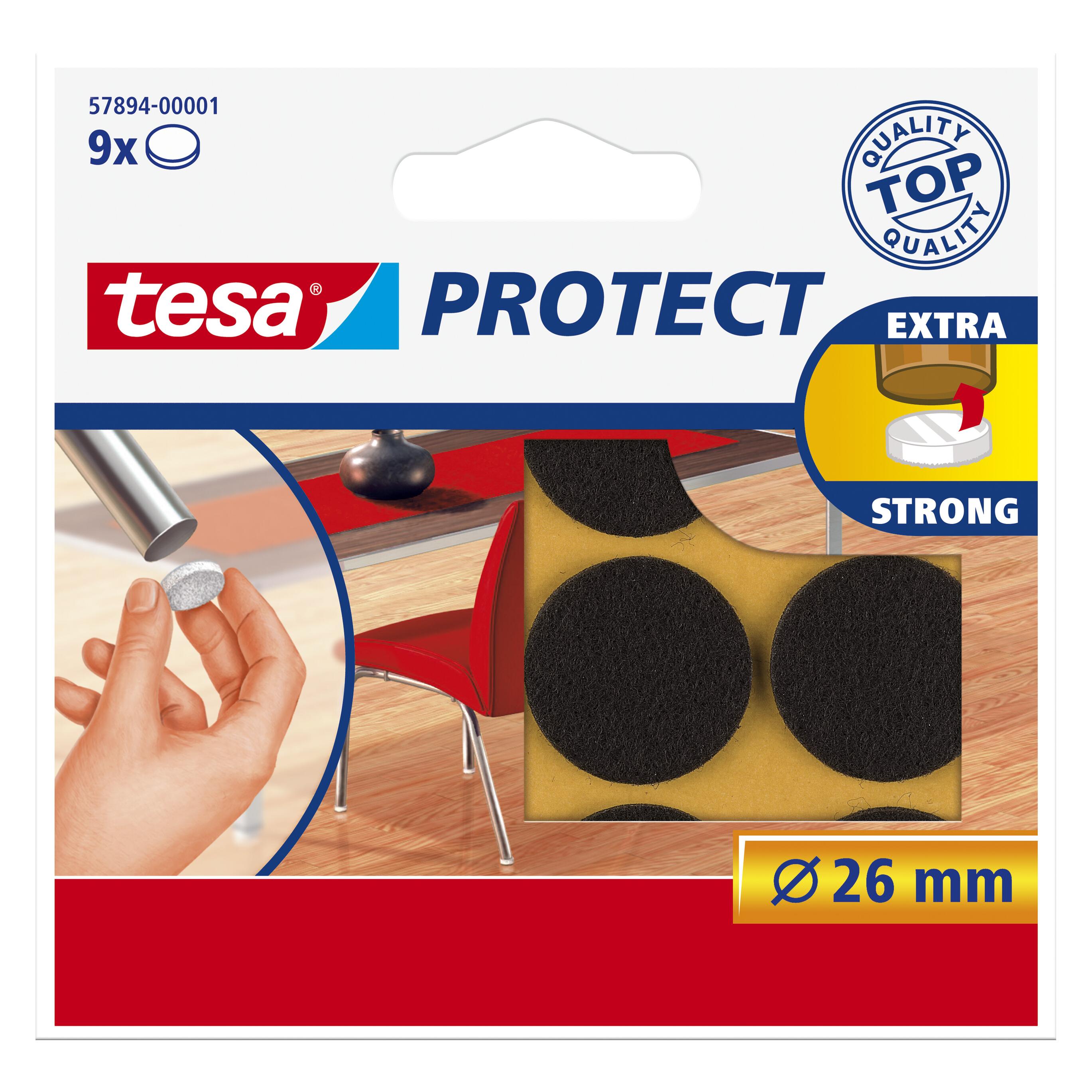tesa PROTECT Filzgleiter rund (Filzgleiter, 9 Stk.) (57894-00001-01)