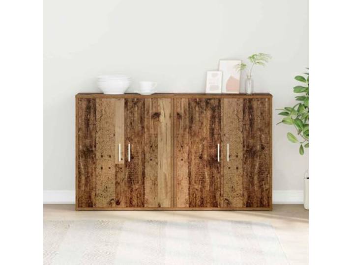 HEFZGDB Praktisches Sideboard mit großer Ablagefläche, modernes Sideboard für Bücher und Zeitschriften, mit Stauraum für Wohnzimmer, Robustes aus Holzwerkstoff, 2-teiliges Set
