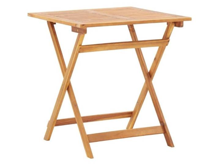 Table de Jardin Pliable Table de Balcon Pliable 70x70x75 cm Bois d'acacia Massif A227