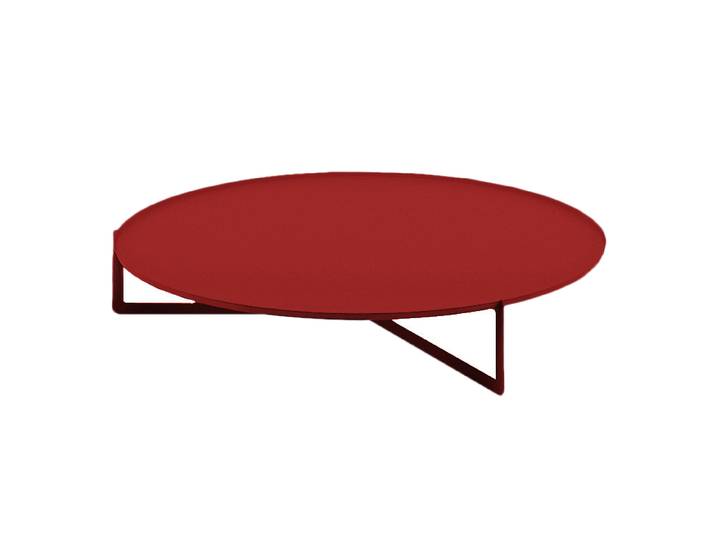 MEME DESIGN table basse ROUND 4 (Rosso Dalia - Métal)