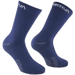 La Sportiva, Unisex, Sportsocken, Merino Hiking Socks - Merino-Wandersocken für Bergtouren (38 - 40), Blau