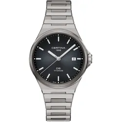 Certina C0434104405100 Titanuhr in Unisexgröße Quartz DS-7 Schwarz