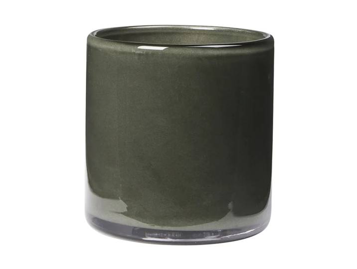 Broste Copenhagen Photophore Solai Hurricane Dark Green, Ø8 cm