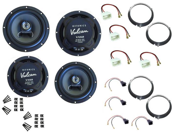 DSX Hifonics Boxen für Ford Fiesta JA8 Tür vorne Seitenteil hinten 360 W Auto-Lautsprecher (180 W)