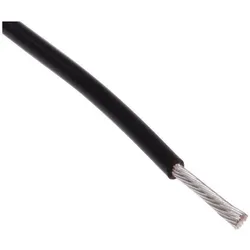 RS PRO, Kabelleitung, PTFE A 7/0.12 black 100m (100 m)