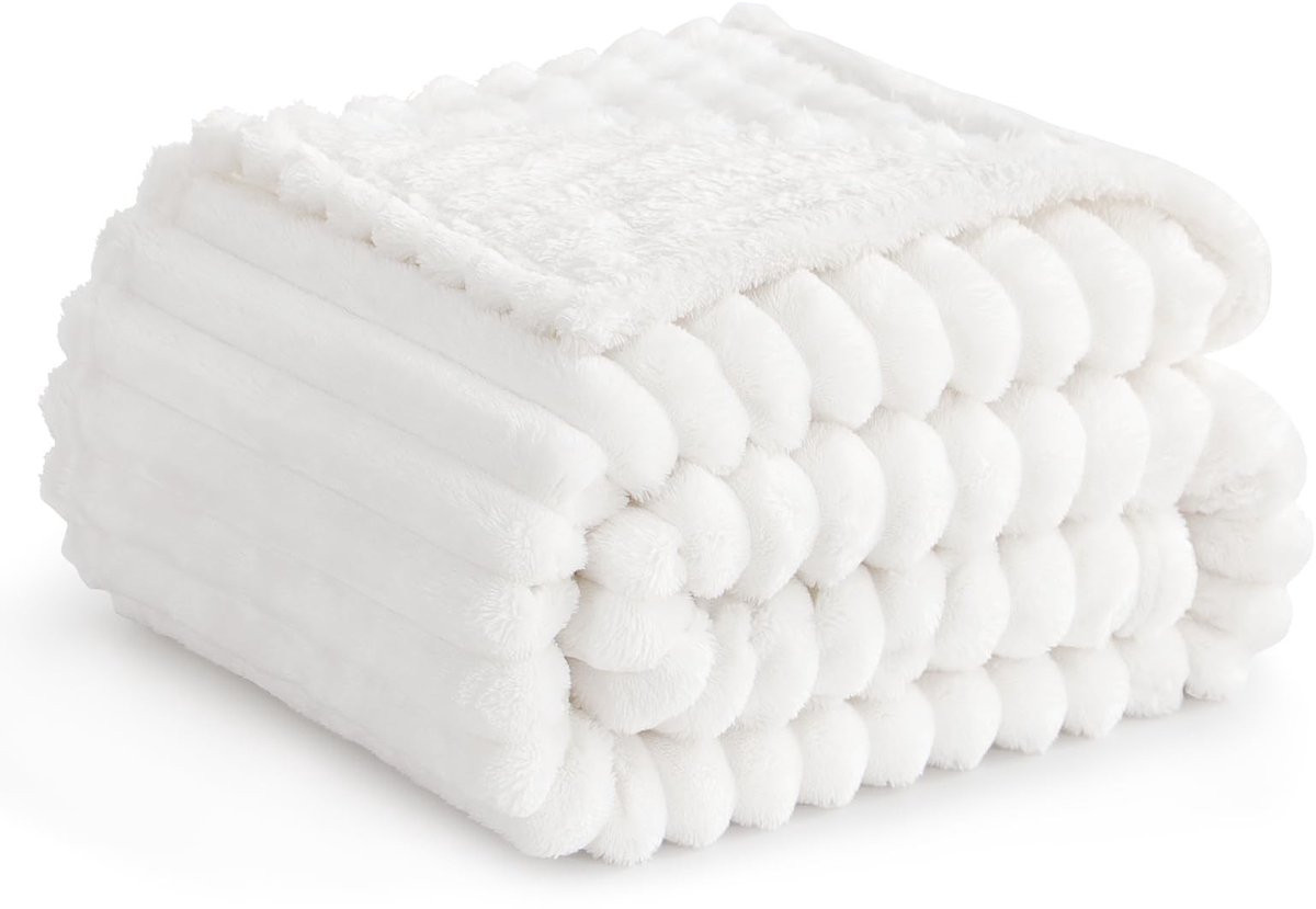 Merkloze Fleece Throw Blanket voor volwassenen, extra zacht en warm, 150 x 200 cm