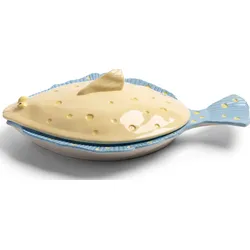Plaice Teller mit Deckel, gelb