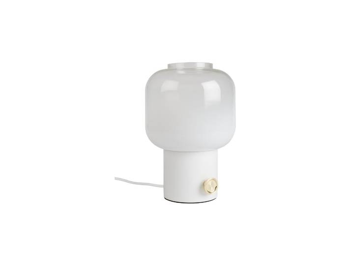 Lampe à poser en verre blanc, E27, 1 ampoule, variateur - Zuiver,