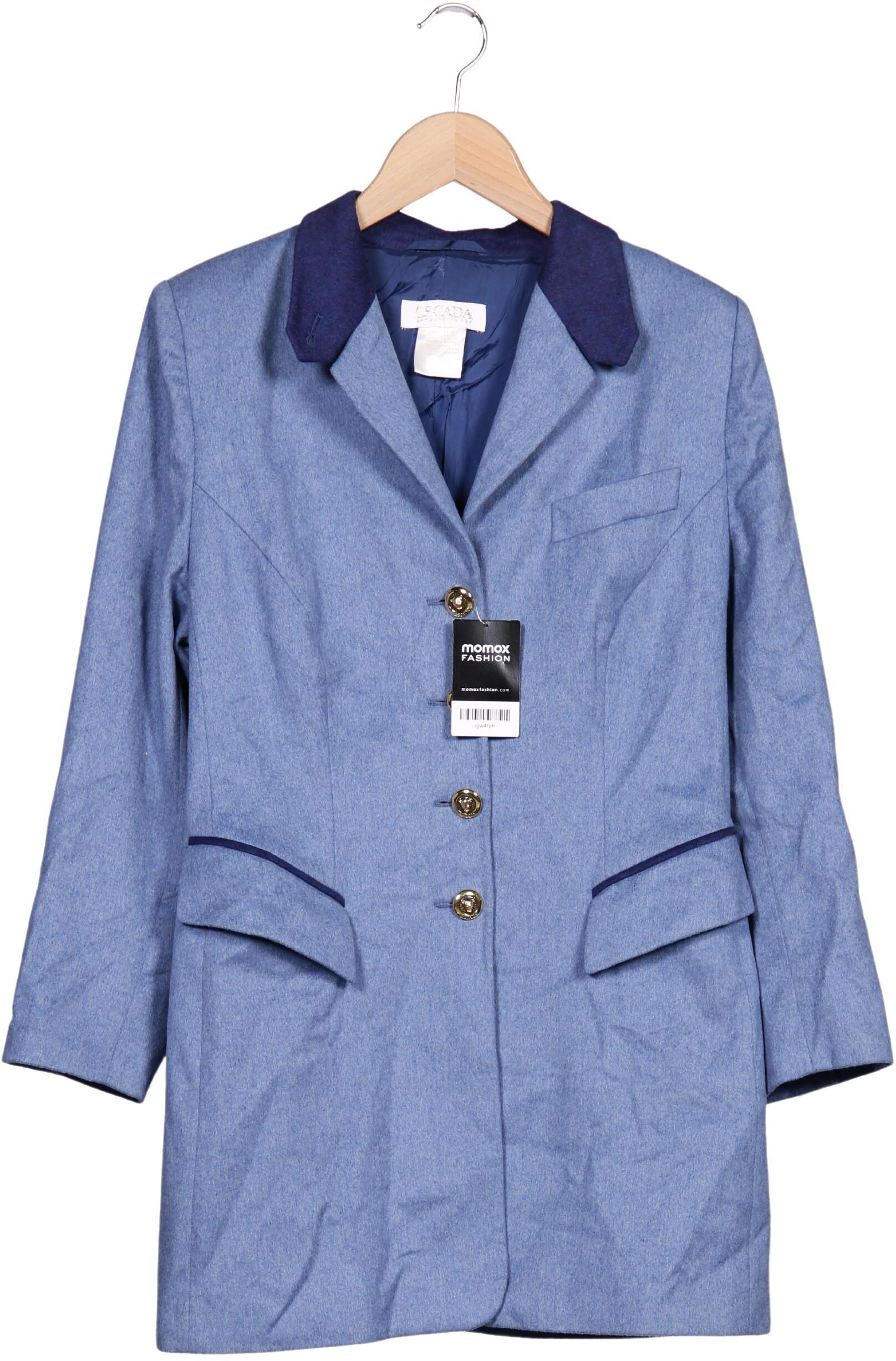 Escada Damen Mantel, Hellblau, Gr. XL, Viskose / Angorawolle / Schurwolle - Second Hand