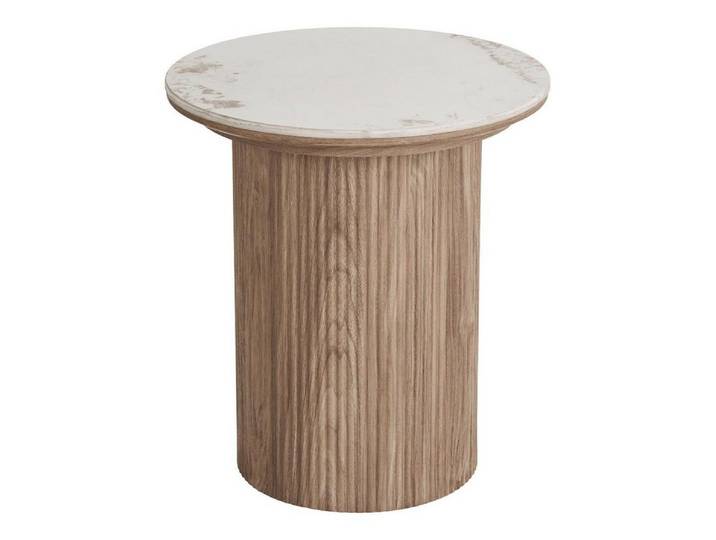 ebuy24 Couchtisch Minamata Beistelltisch Ø45cm, Keramik-Tischplatte (1-St)
