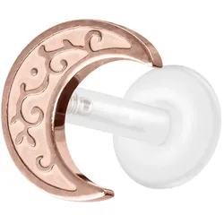 PTFE Labret mit Innengewinde + Titan-Aufsatz MOND