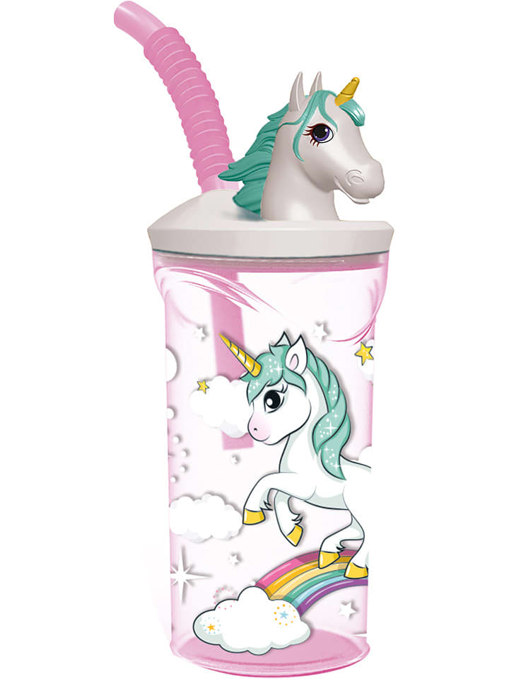 Stor 3D-Trinkflasche "Unicorn Range" in Bunt - 360 ml - onesize
