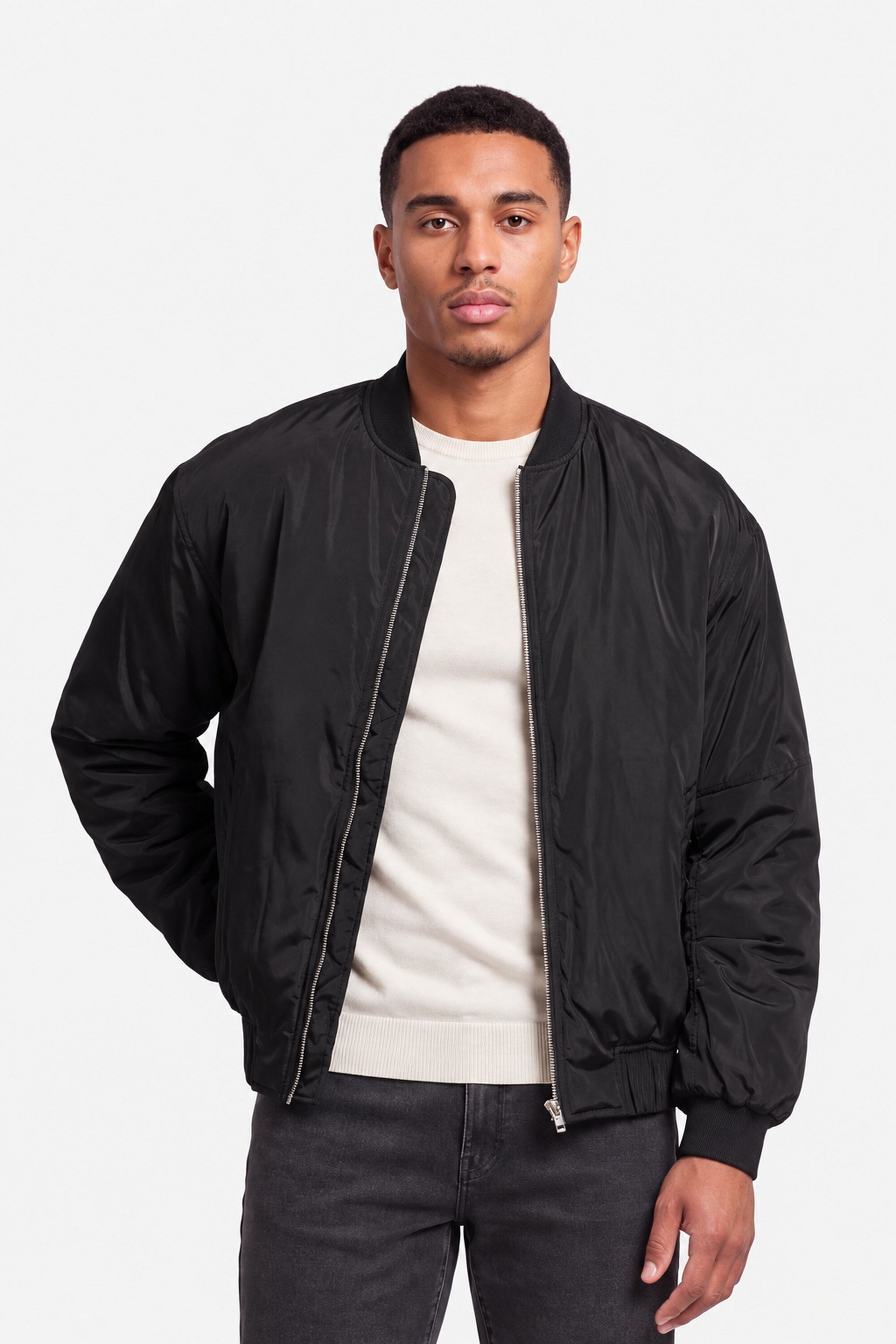 !solid Bomberjacke SOLID "Bomberjacke SDMEINO", Herren, Gr. XL, true schwarz, hüftlang, Jacken Bomberjacke