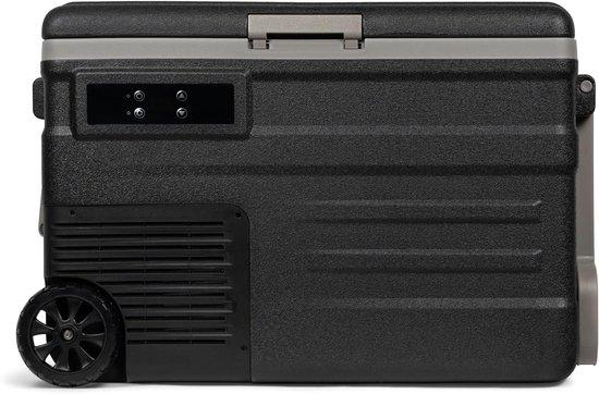 Kompressorkühlschrank - Tragbarer Gefrierschrank - Ideal für Camping und Reisen - Einstellbare Temperatur - 45 Liter - Schwarz