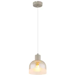 Pendelleuchte Hängelampe Wohnzimmerlampe Höhenverstellbar sandfarben H 120 cm