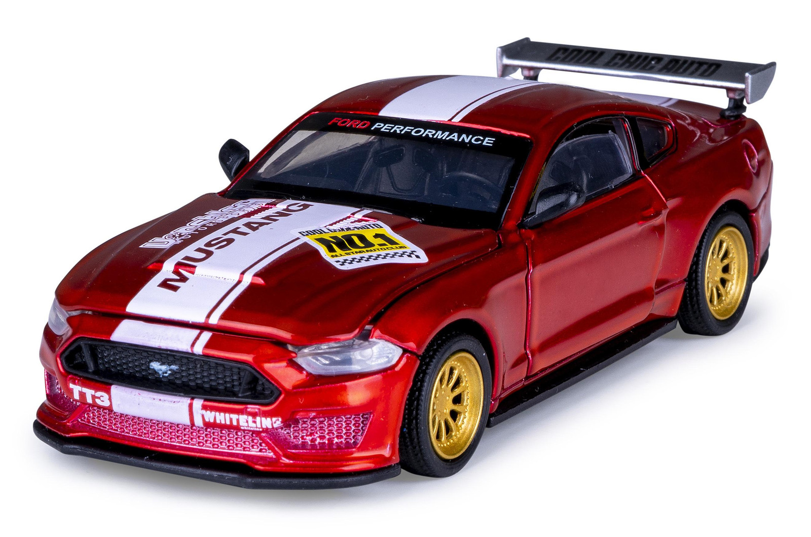Jamara Ford Mustang GT metalen model schaal 1:42 rood 2-in-1