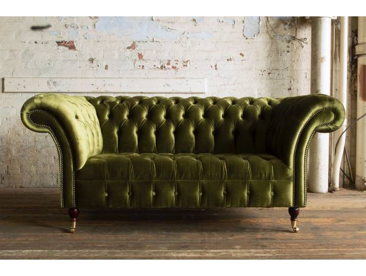 JVmoebel 2-Sitzer Chesterfield Sofa aus Textil in elegantem Design, Made in Europa