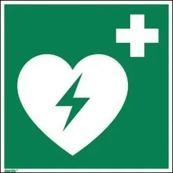 Neutralware Hinweisschild Defibrilator ISO 7010 200x200mm PVC