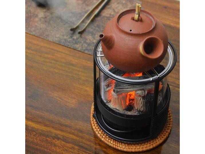 Réchaud à charbon portable en fer transparent et épais, mini-poêle pour le thé en extérieur, cuisson, barbecue et foyer de chauffage